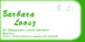 barbara loosz business card